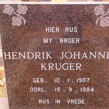KRUGER Hendrik Johannes 1907-1984