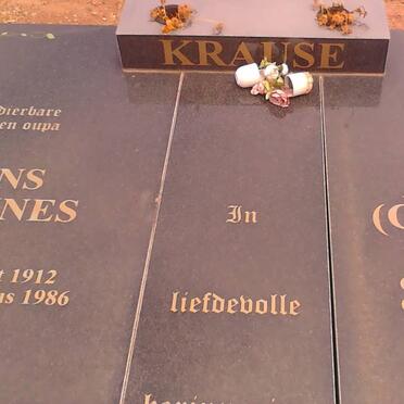 KRAUSE Frans Johannes 1912-1986 &amp; Aletta E. KILIAN