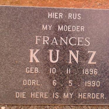 KUNZ Frances 1896-1990