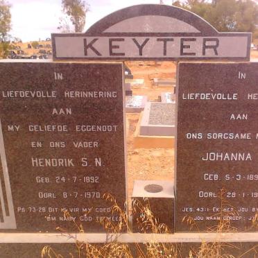 KEYTER Hendrik S.N. 1892-1970 &amp; Johanna E. 1896-1974