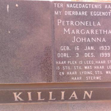 KILLIAN Petronella Margaretha Johanna 1933-1999