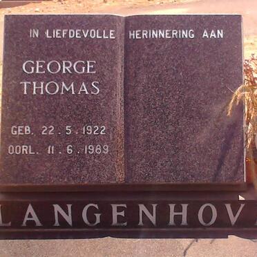 LANGENHOVEN George Thomas 1922-1989