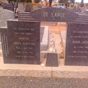 LANGE Barend Jacobus, de 1899-1958 &amp; Martha Maria Albertina 1902-1961