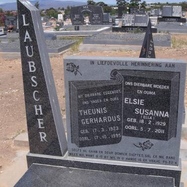 LAUBSCHER Theunis Gerhardus 1923-1999 &amp; Elsie Susanna 1928-2011