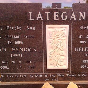LATEGAN Jan Hendrik 1914-1986 &amp; Helena P. TERBLANCHE 1911-1984