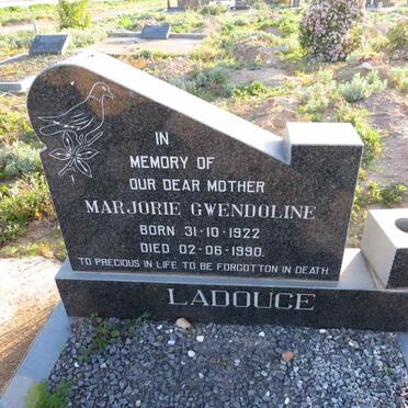 LADOUCE Marjorie Gwendoline 1922-1990