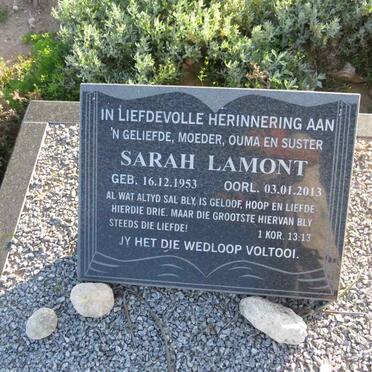 LAMONT Sarah 1953-2013