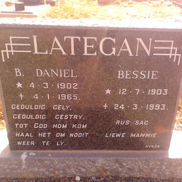 LATEGAN B. Daniel 1902-1965 &amp; Bessie 1903-1993