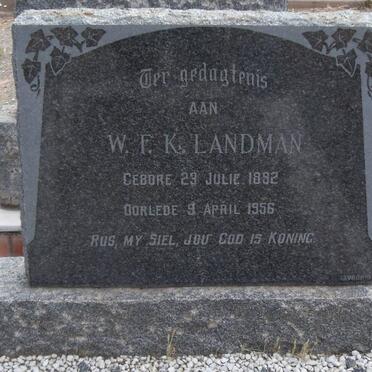 LANDMAN W.F.K. 1892-1956