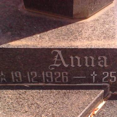 LAUBSCHER Anna Johanna nee SMIT 1926-2010