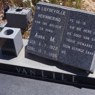 LILL Anna M., van 1922-1996