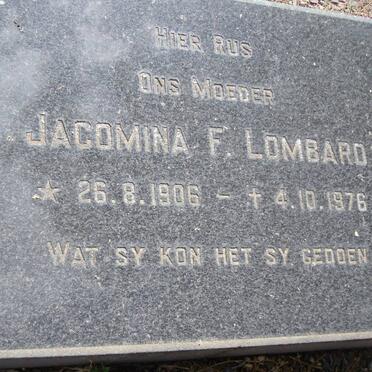LOMBARD Jacomina F. 1906-1976