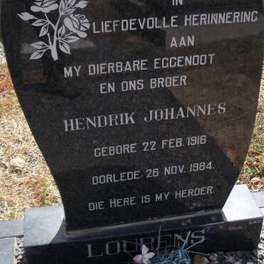 LOURENS Hendrik Johannes 1916-1984