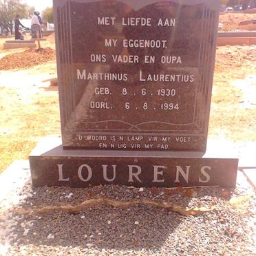 LOURENS Marthinus Laurentius 1930-1994