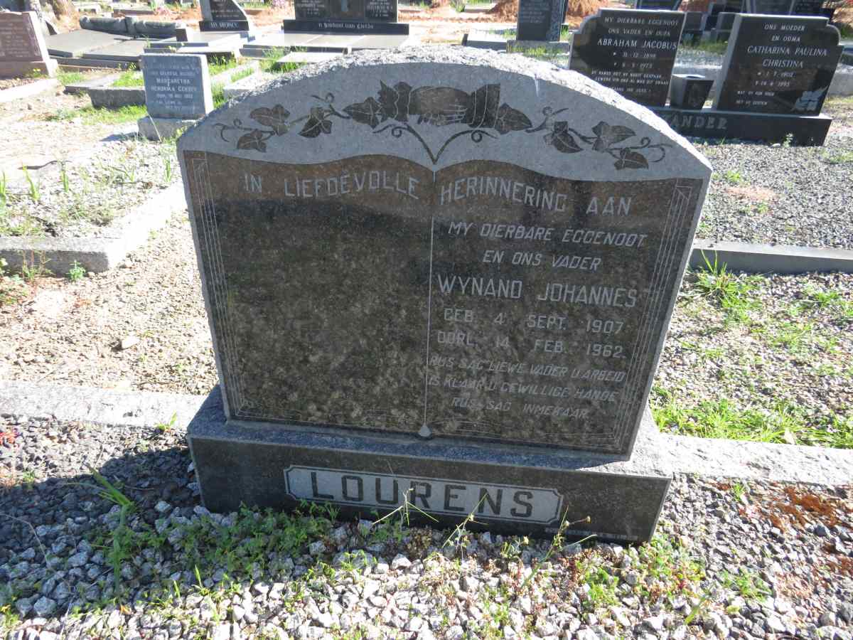 LOURENS Wynand Johannes 1907-1962