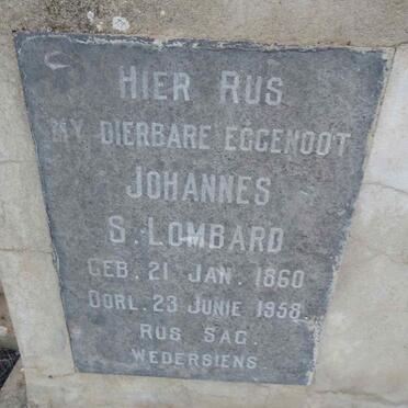 LOMBARD Johannes S. 1860-1958
