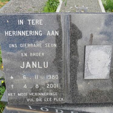 LODEWYK Johannes Jacobus Frederick 1955-2017 :: LODEWYK Janlu 1980-2001 _2