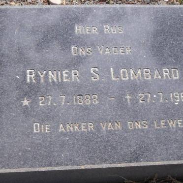 LOMBARD Rynier S. 1888-1961