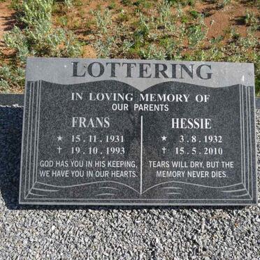 LOTTERING Frans 1931-1993 & Hessie 1932-2010