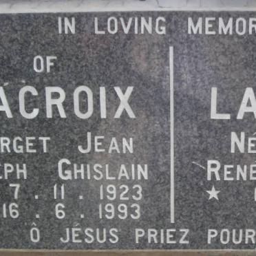 LACROIX Georget Jean Joseph Ghislain 1923-1993 &amp; Renée Thérese VRIET 1927-