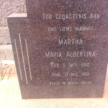 LANGE Martha Maria Albertina, de 1902-1961