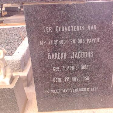 LANGE Barend Jacobus, de 1899-1958
