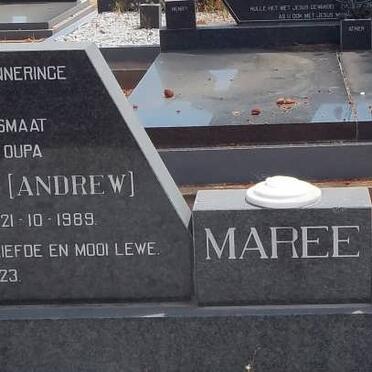 MAREE Izak Andries 1914-1989 &amp; Anna Maria 1918-2003