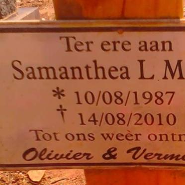 MAART Samanthea L. 1987-2010