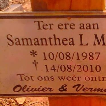 MAART Samanthea L. 1987-2010