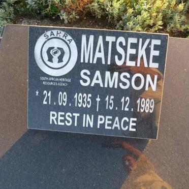 MATSEKE Samson 1935-1989