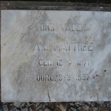 MATTHEE A.J. 1871-1957