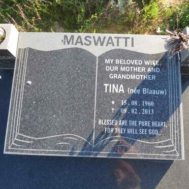MASWATTI Tina nee BLAAUW 1960-2013
