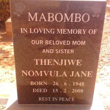 MABOMBO Thenjiwe Nomvula Jane 1948-2008