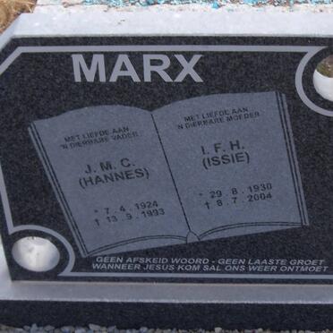 MARX J.M.C. 1924-1993 &amp; I.F.H. 1930-2004