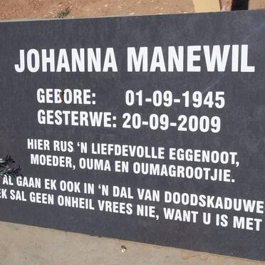 MANEWIL Johanna 1945-2009