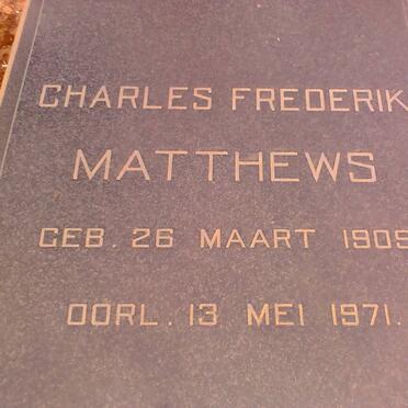 MATTHEWS Charles Frederik 1909-1971