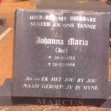 MARCUS Johanna Maria 1915-1998