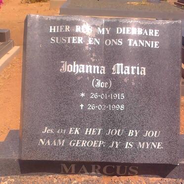 MARCUS Johanna Maria 1915-1998