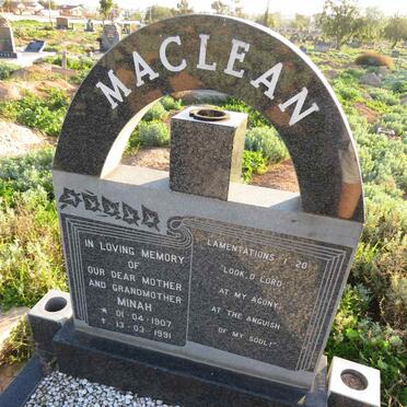 MACLEAN Minah 1907-1991