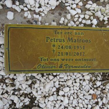 MATROOS Petrus 1951-2012