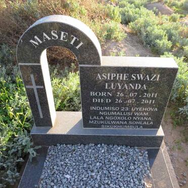 MASETI Asiphe Swazi Luyanda 2011-2011