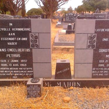 McMAHON Frans Engelbertus Petrus 1897-1969 &amp; Dorothea Anna Maria 1902-1976 :: VAN DER WESTHUIZEN  Elizabeth Thelma 1926-