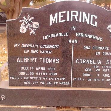 MEIRING Albert Thomas 1913-1969 &amp; Cornelia Susanna THYSSE  1917-1984