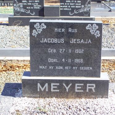 MEYER Jacobus Jesaja 1902-1968