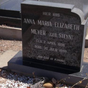 MEYER Anna Maria Elizabeth nee STEYN 1896-1989