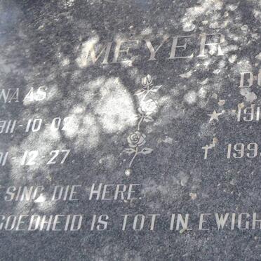 MEYER Naas 1911-2001 &amp; Doris 1915-1993