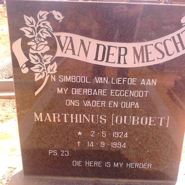 MESCHT Marthinus, van der 1924-1994