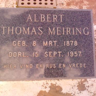 MEIRING Albert Thomas 1878-1957