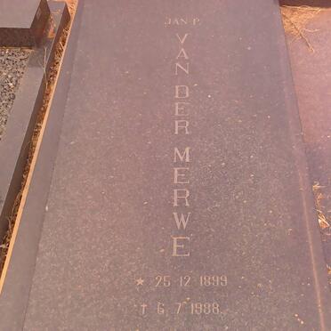 MERWE Jan P., van der 1899-1988