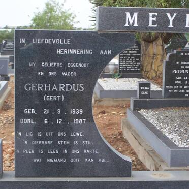 MEYER Gerhardus 1939-1987